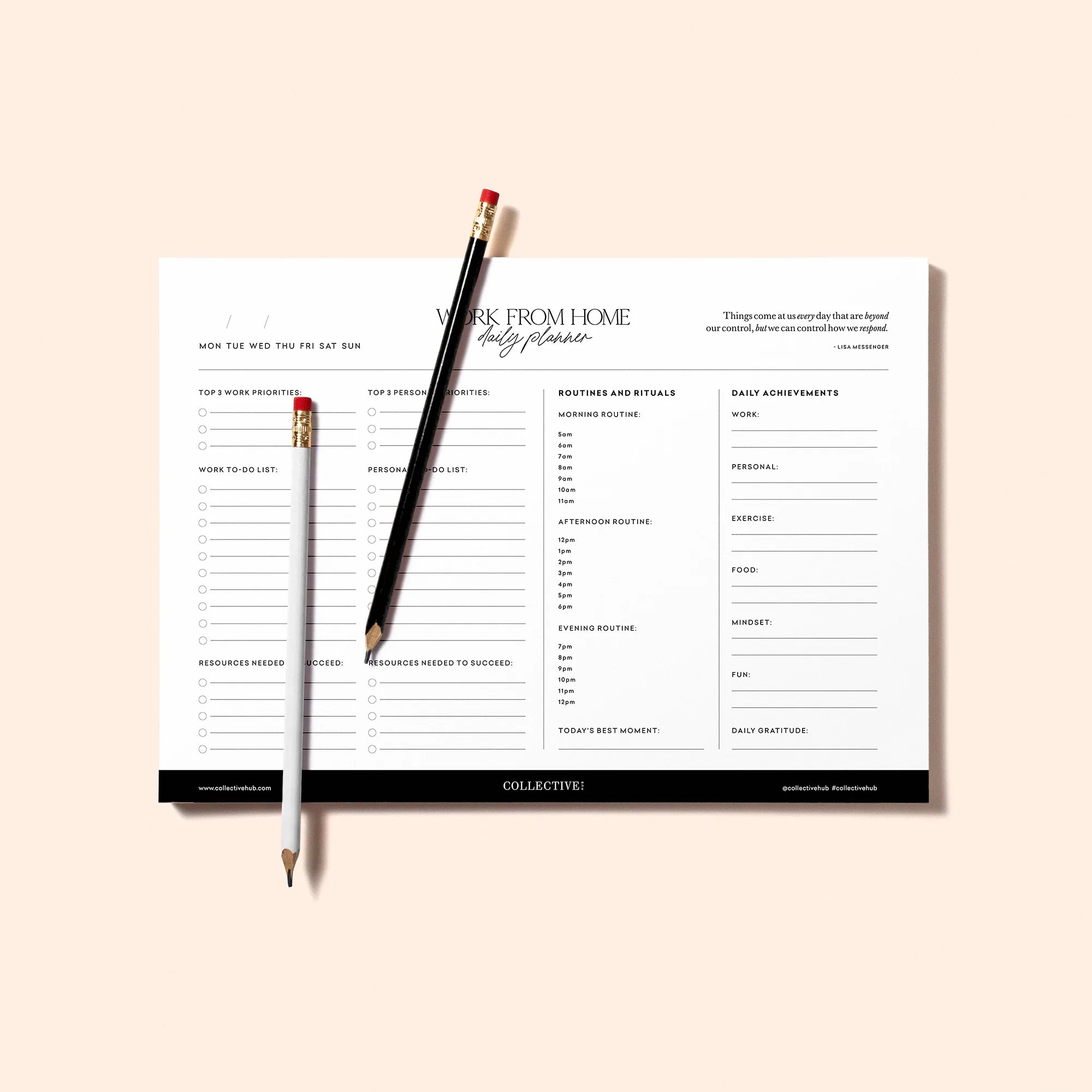 Working From Home Pad Planner